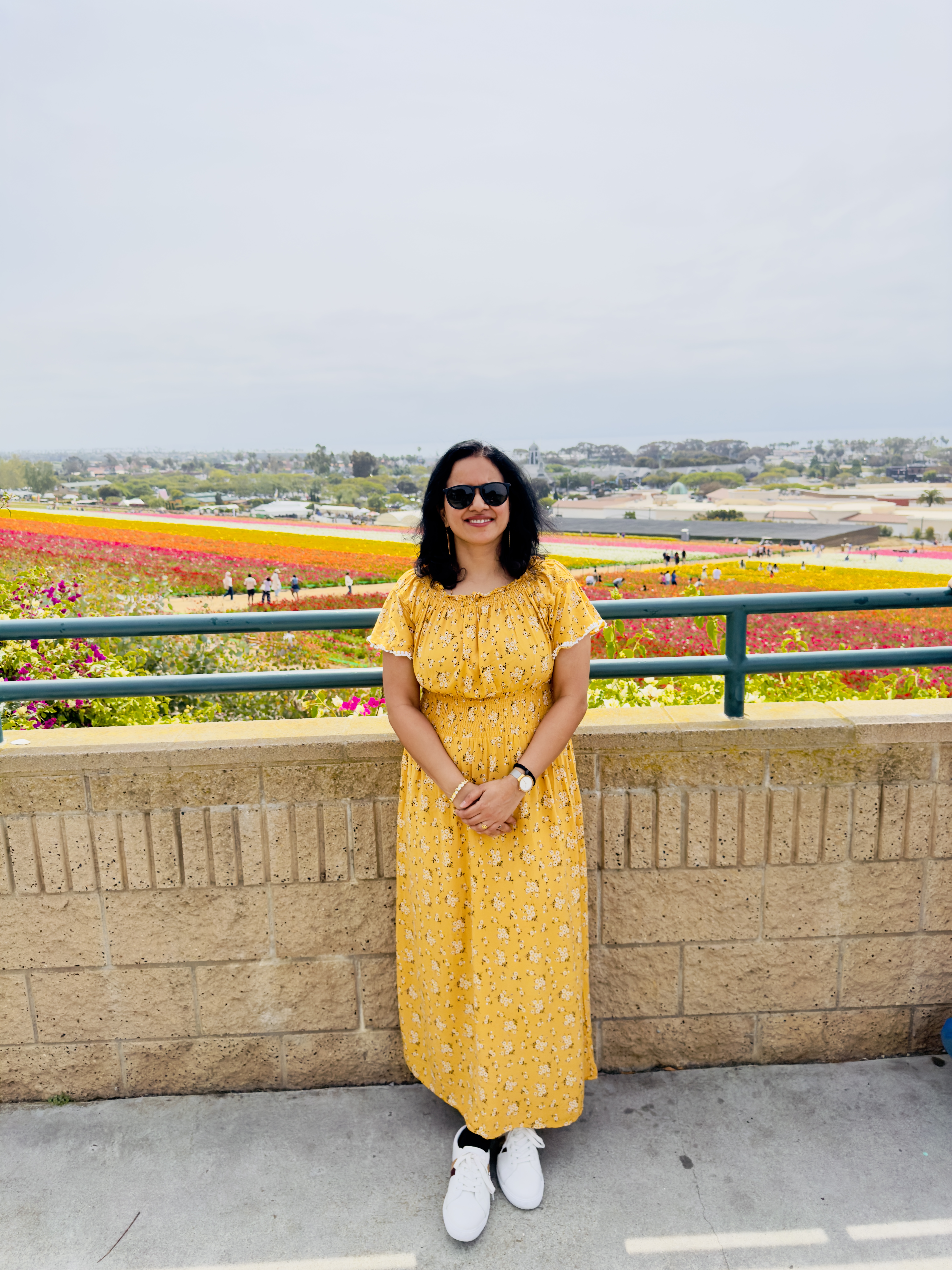 Rekha, founder of Enchaited, at the Carlsbad flower fields